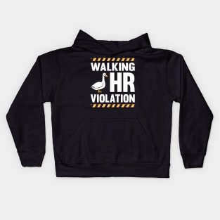 Walking Hr Violation Kids Hoodie